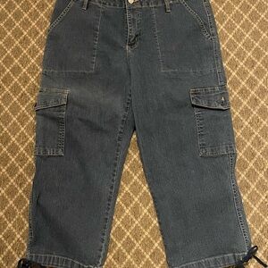 Faded glory stretch Denim Cargo Pants